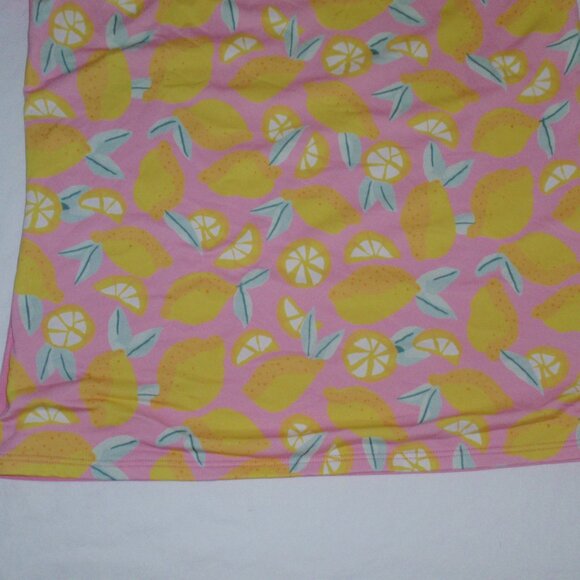 3pc Lands End Mix Match Pink Striped Lemons Bikini Rash Guard Swimsuit Set Sz 14 - Picture 12 of 16